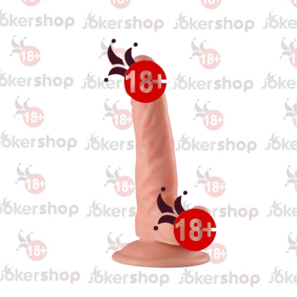 Realistik vantuzlu 19 cm dildo penis, güçlü tabanlı yetişkin ürünü