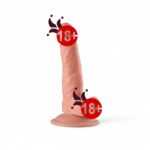 Realistik vantuzlu 19 cm dildo penis, güçlü tabanlı yetişkin ürünü