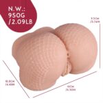 File desenli kalça mastürbatör, gerçekçi tasarımlı yetişkin ürünü