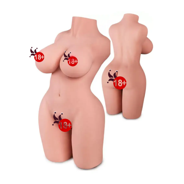 Gerçekçi silikon kadın torso mastürbatör 41 cm yetişkin ürünü