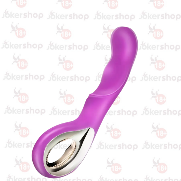 20 cm mor şarjlı G-Spot vibratör, USB şarjlı, suya dayanıklı, yumuşak silikon yüzeyli güçlü titreşimli kişisel masaj cihazı.