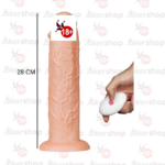 28 cm 10 Titreşim Modlu Realistik Silikon Dildo Kumandalı Vakum Tabanlı
