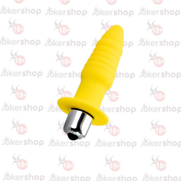 11 cm titreşimli sarı silikon Lancy anal plug pilli model