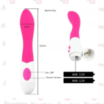 18 cm güçlü titreşimli özel kıvrımlı teknolojik vibratör, pembe tasarım