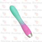 Kavisli başlıklı nane pembesi vibratör 20.5 cm