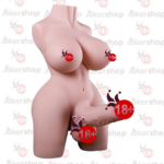 Vajina anal göğüs ve esnek dildo özellikli titreşimli mastürbatör 5,5 kg