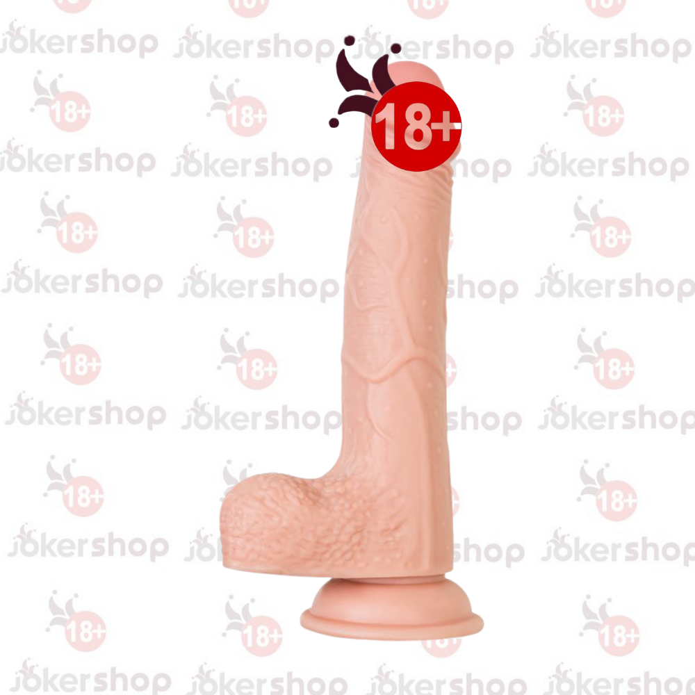22 cm gerçek ten dokulu kayar derili fantezi dildo
