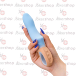 Bluebell mavi ve turuncu renkli silikon titreşimli vibratör