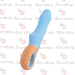 Bluebell mavi ve turuncu renkli silikon titreşimli vibratör