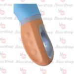 Bluebell mavi ve turuncu renkli silikon titreşimli vibratör