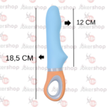 Bluebell mavi ve turuncu renkli silikon titreşimli vibratör