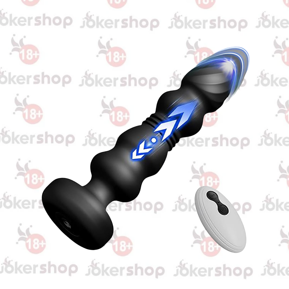 Uzaktan kumandalı 10 mod titreşimli siyah anal vibratör